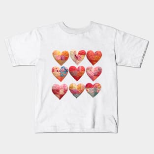 Patchwork Hearts Collection Kids T-Shirt